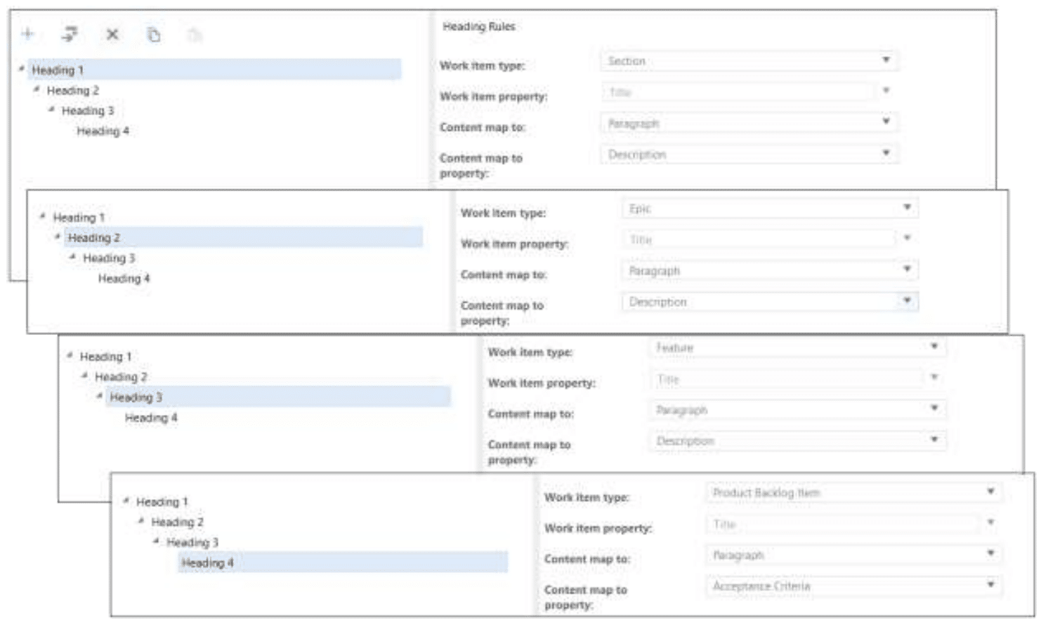 Example of Mapping Configuration from Ruleset Designer