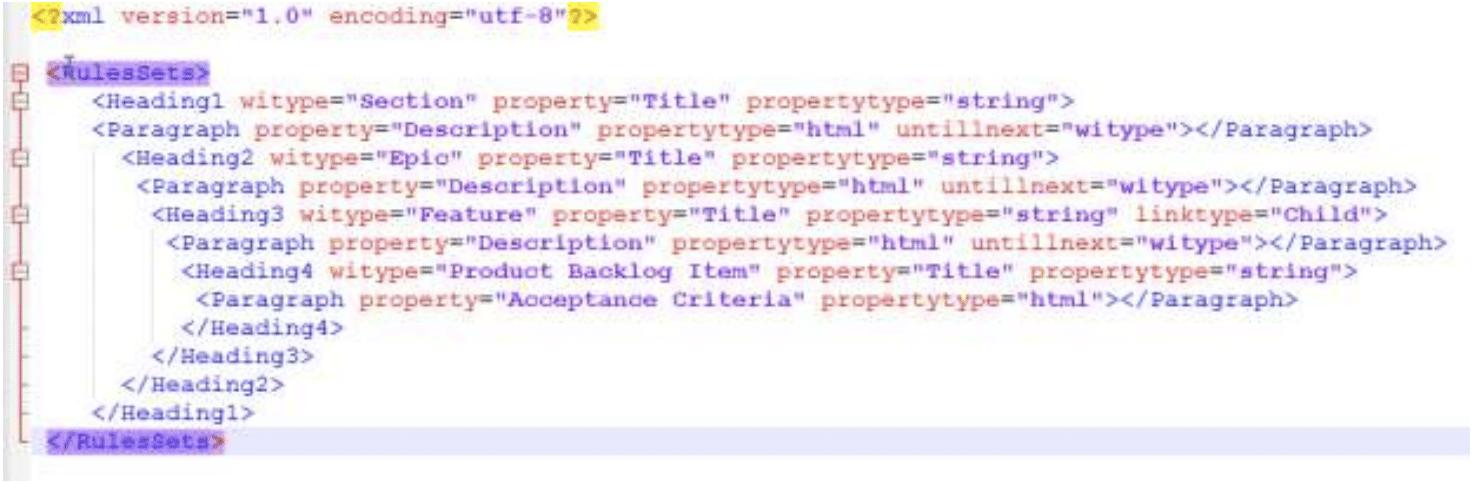Example of Mapping Configuration in XML File