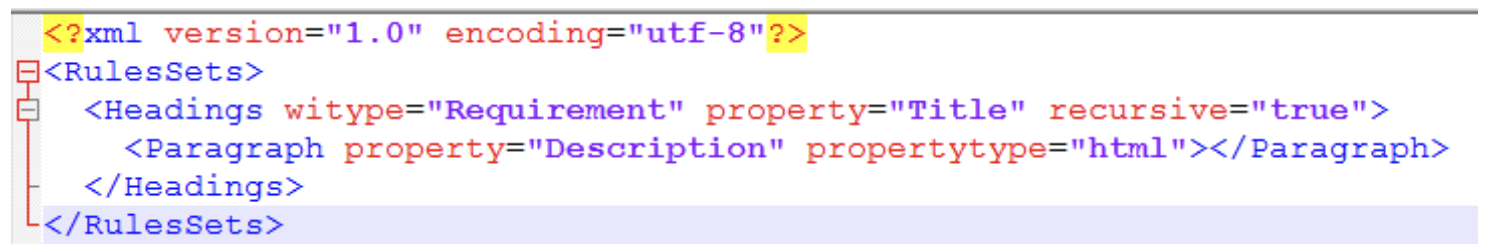 EXAMPLE OF MAPPING CONFIGURATION IN XML FILE