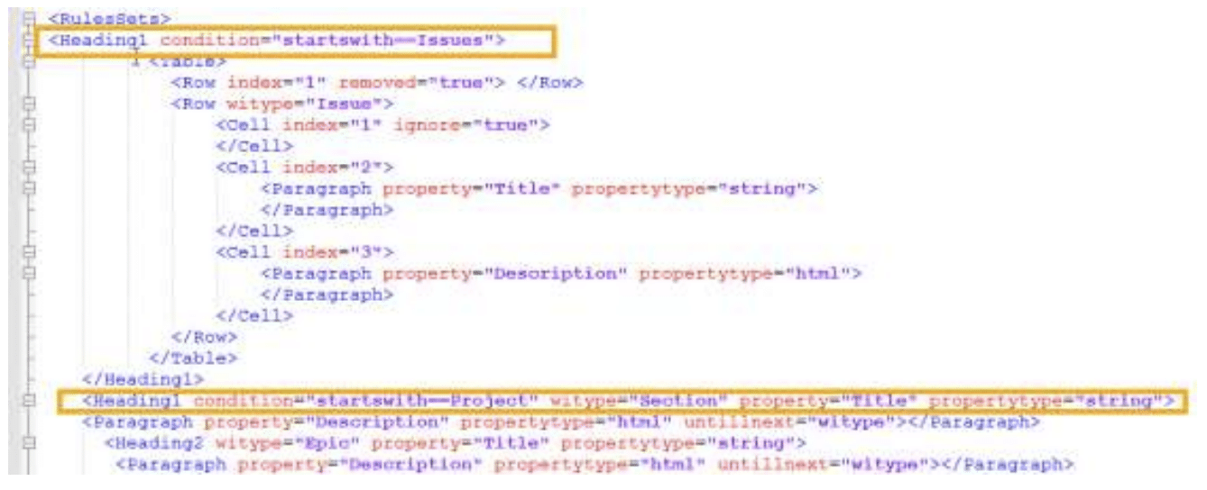 EXAMPLE OF MAPPING CONFIGURATION IN XML FILE