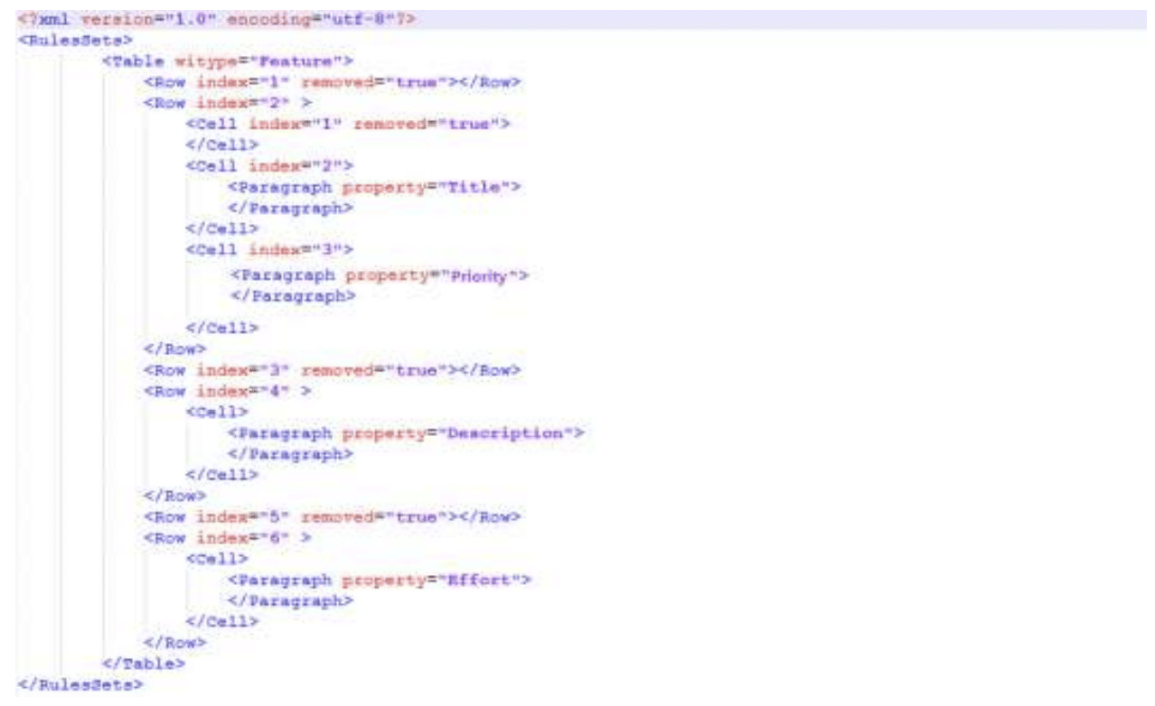 EXAMPLE OF MAPPING CONFIGURATION IN XML FILE