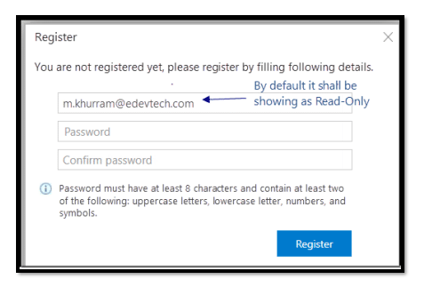 Screenshot showing how to create an account in Modern Requirements Review Management tool