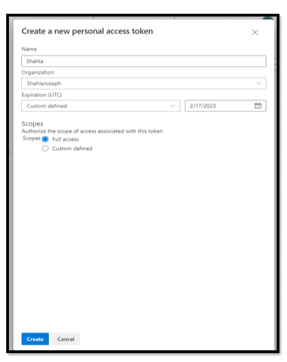 Screenshot showing full access option selected in Modern Requirements Review Management tool