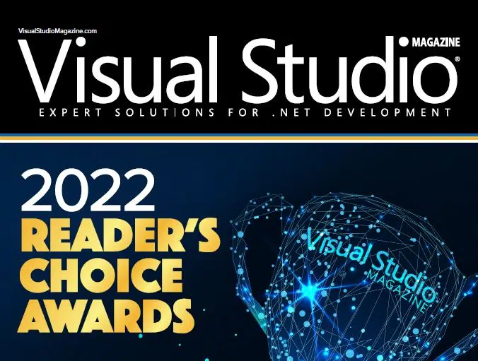 Texto del anuncio de los premios «Visual Studio Magazine Reader’s Choice 2022», en el que se da a conocer que Modern Requirements ha resultado ganador