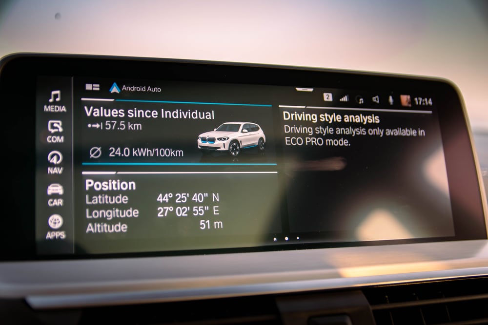 BMW X5 infotainment system
