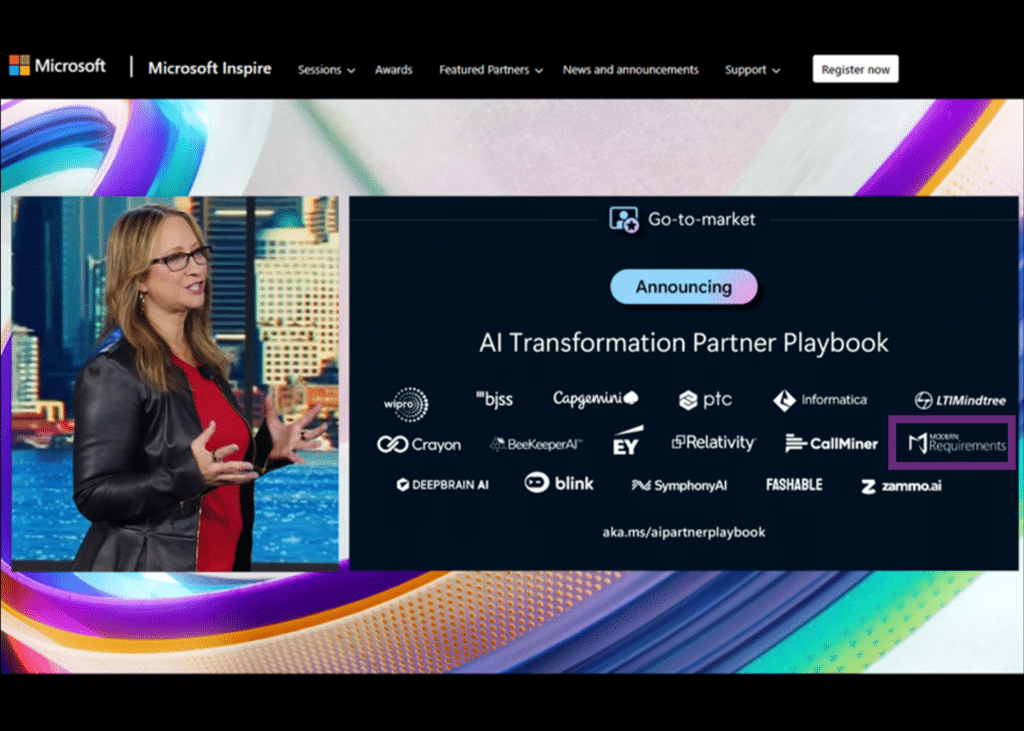 Nicole Dezen at Microsoft Inspire Mentions Modern Requirements as AI Transformation Partner