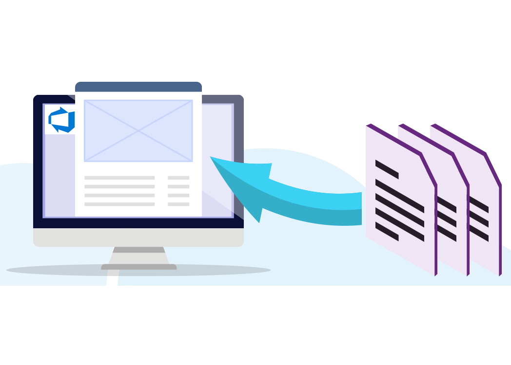 Illustration showing document importing to Smart Docs