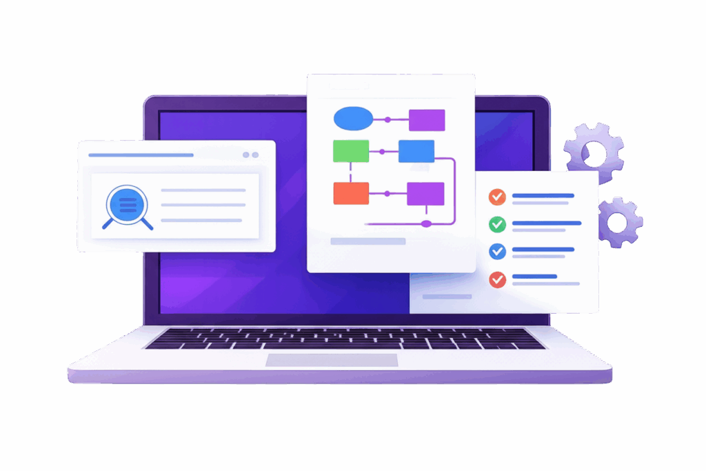 Laptop Showing Multiple UI
