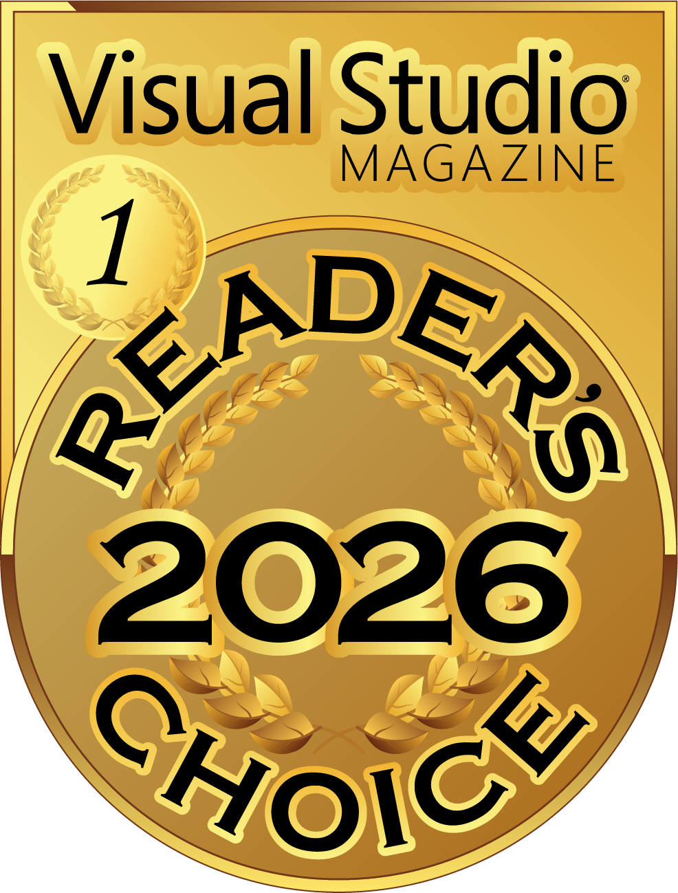 Visual Studio Magazine Readers Choice Awards 2026 — Gold medal